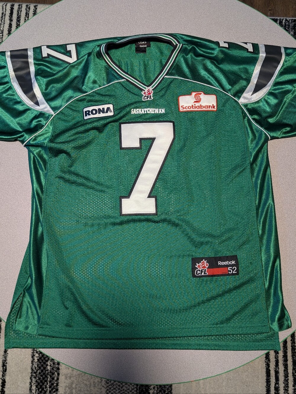 Saskatchewan Roughriders Weston Dressler CFL Men's Size 52 XL Reebok Jersey